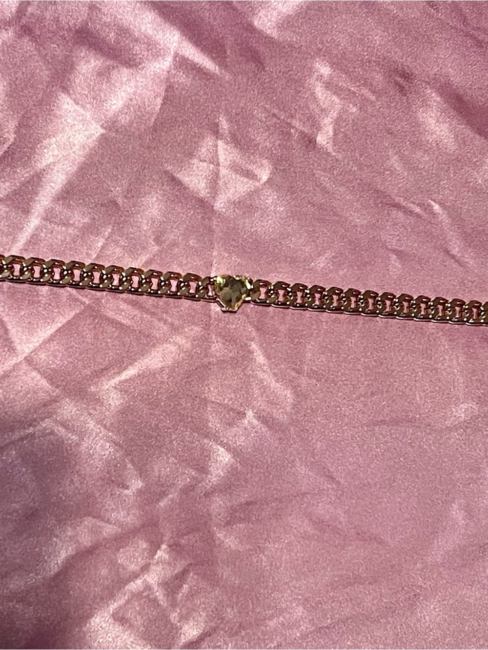 Gold-Tone Heart Chain Necklace